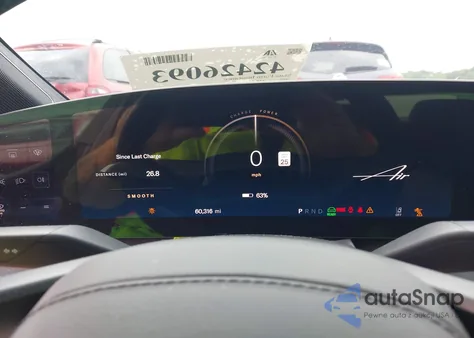 2022 Lucid Air Grand Touring z USA, uszkodzony, nr VIN 50EA1GBA2NA002619